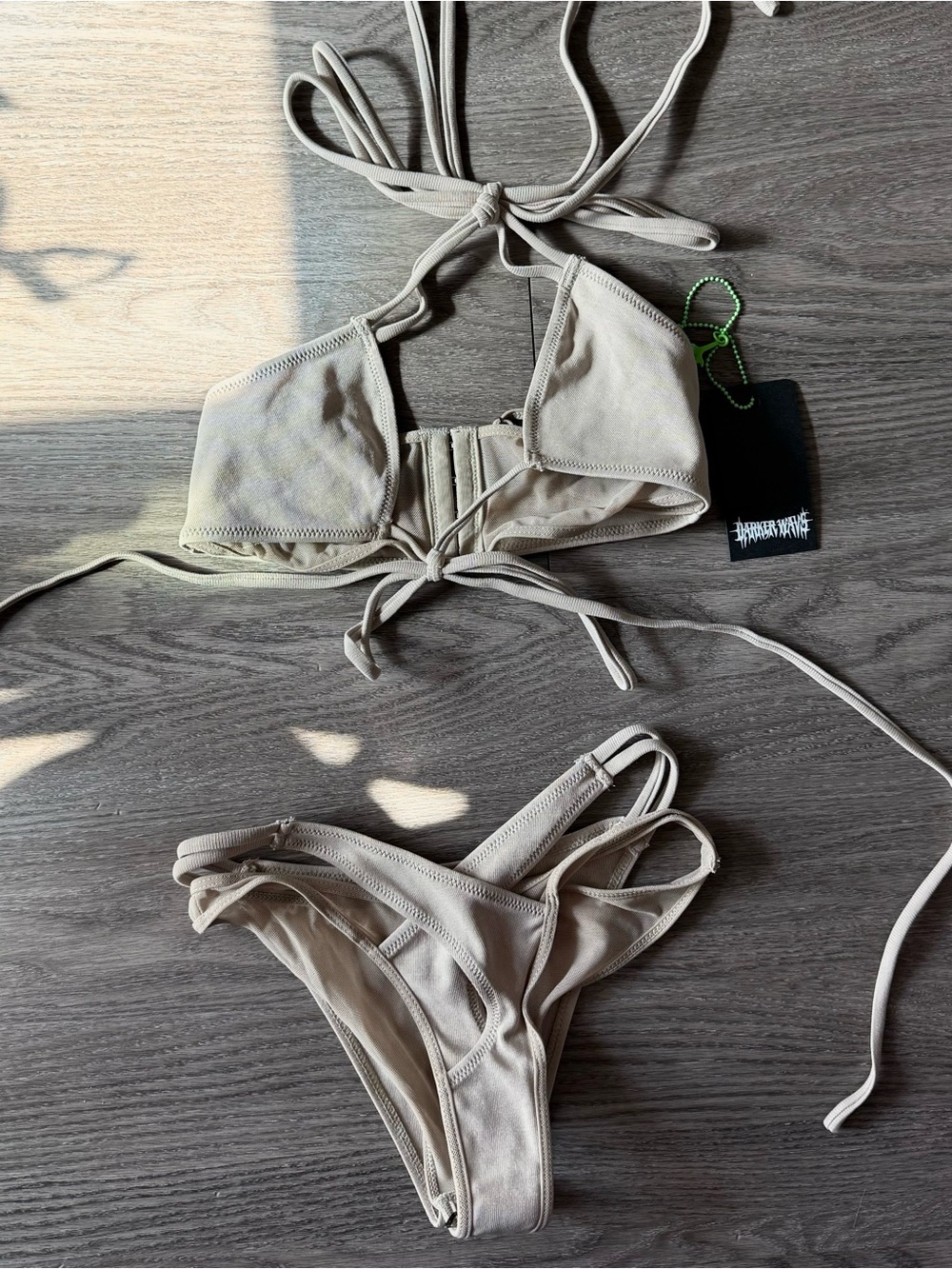 Darker Wavs Signal Mesh Lingerie Set